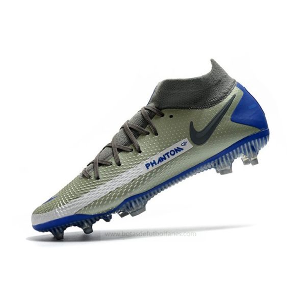 Nike Phantom Generative Texture Elite DF FG Plata Azul